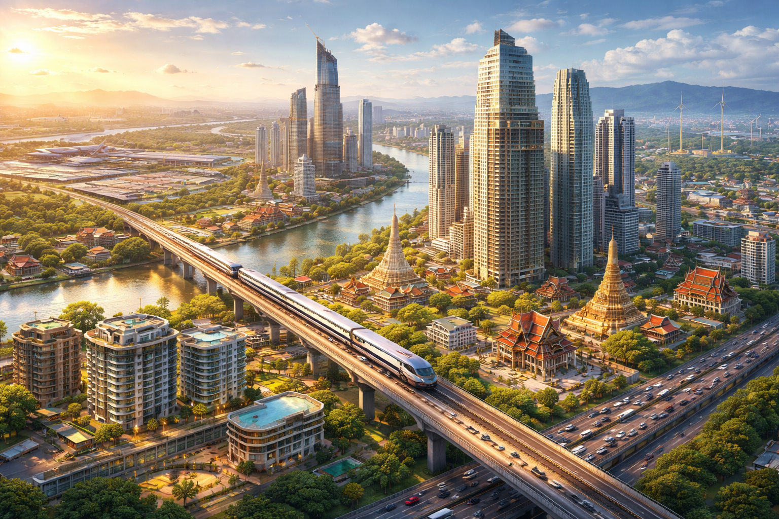 การประเมินศักยภาพการเติบโตของตลาดอสังหาริมทรัพย์และโครงสร้างพื้นฐานในประเทศไทย